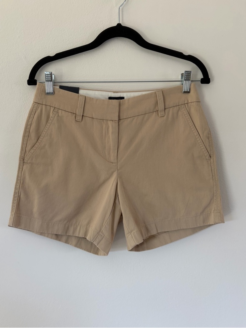 J. Crew Factory Flat Front 5" Inseam Cotton Khaki Shorts Size‎ 0 NWT